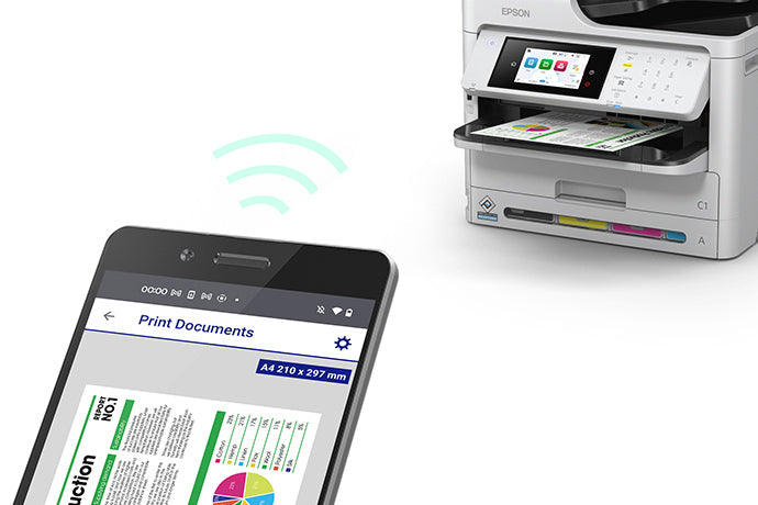 Impressora Epson Multifuncional WF-C5890 + Bulk Ink 600ml cada cor