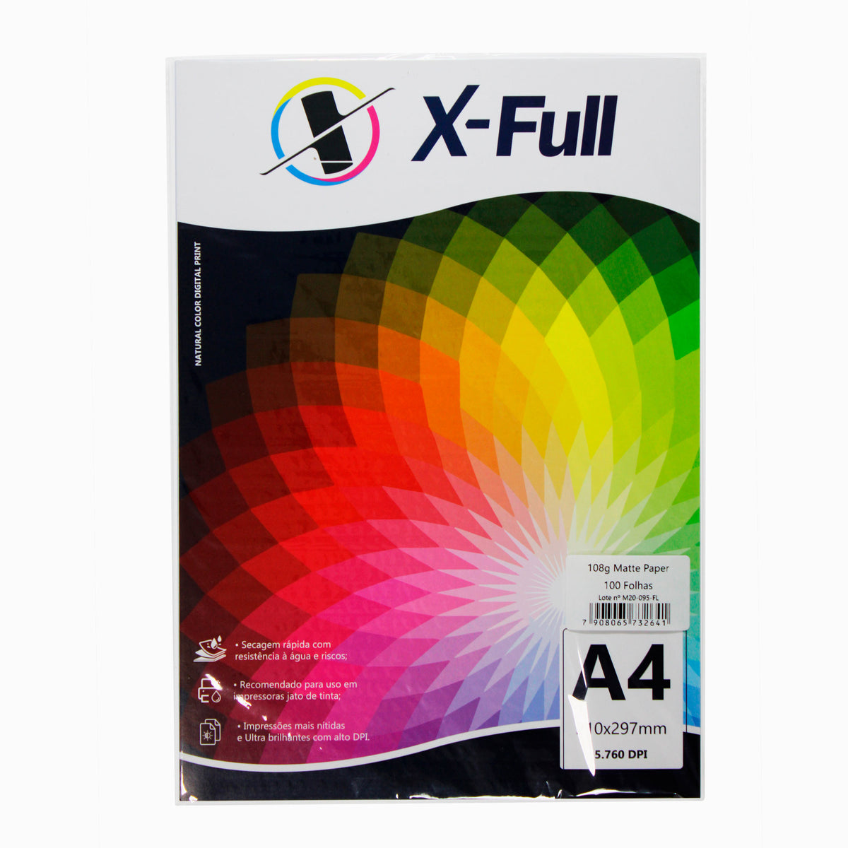 Papel Fotográfico X-Full Matte 108g A4 - 100 Folhas