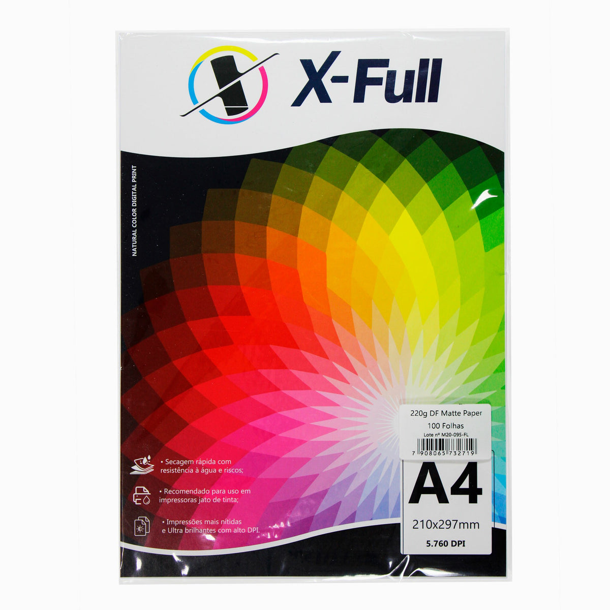 Papel Fotográfico X-Full Matte Dupla Face 220g A4 - 100 Folhas
