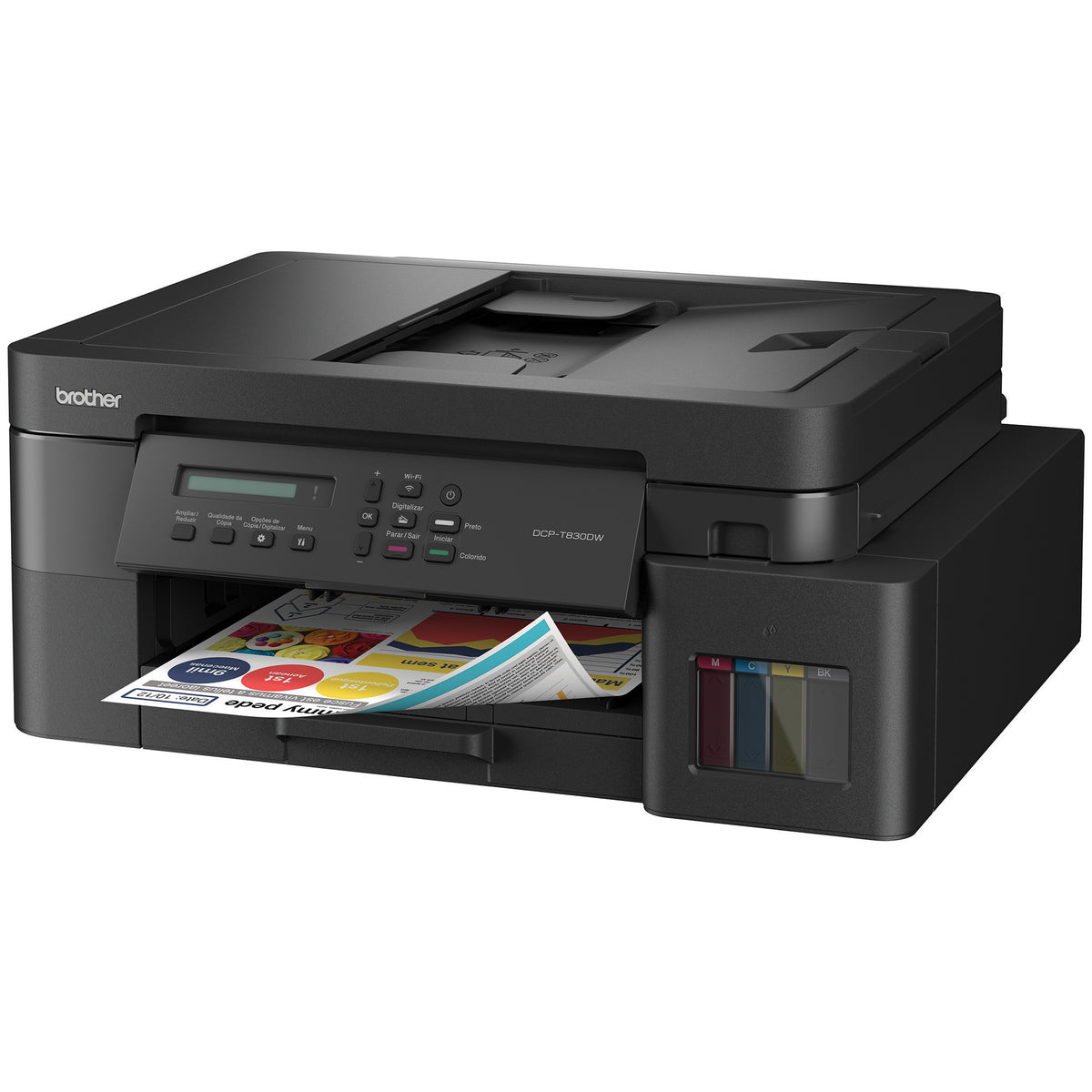 Impressora Brother DCPT830DW Multifuncional Tanque de Tinta Duplex A4