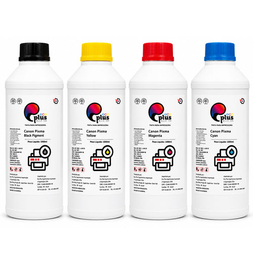 COMBO -  4 Tintas para Linha Canon PIXMA - EcoPlus