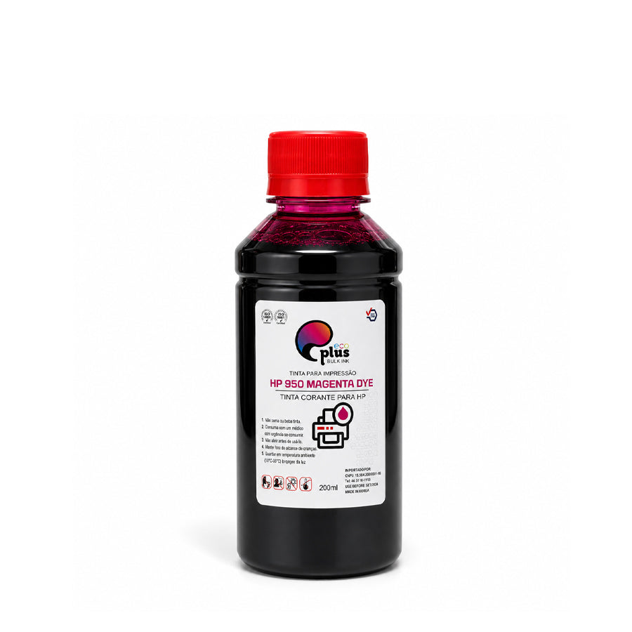 Tinta Pigmentada HP88 e HP950 Corante - EcoPlus