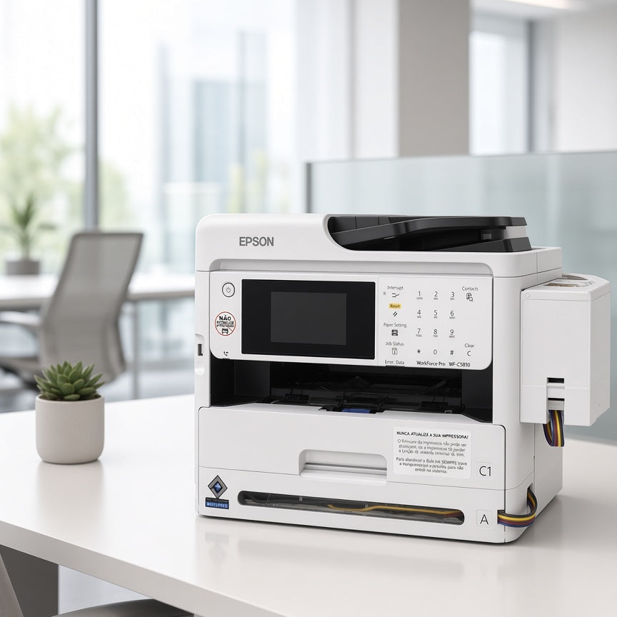 Multifuncional Epson WF C5810 com tanque de tinta 600ml em cada cor