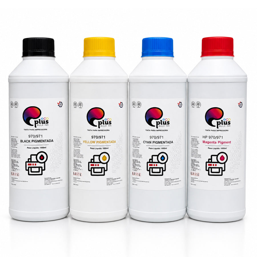 COMBO - 4 Tintas Pigmentadas HP971 - EcoPlus