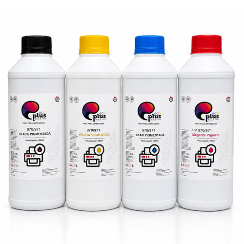 COMBO - 4 Tintas Pigmentadas HP971 - EcoPlus