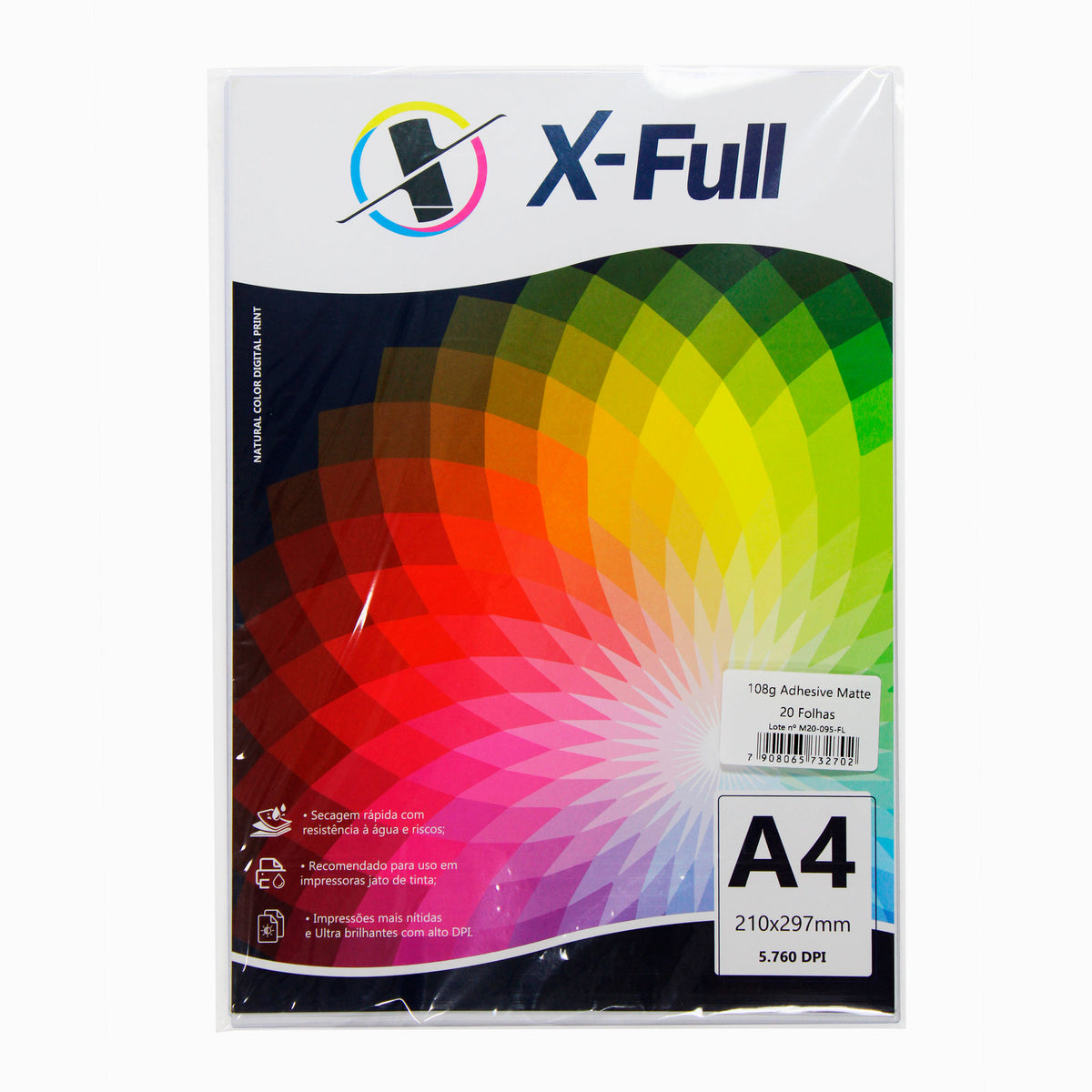 Papel Fotográfico X-Full Adesivo Matte 108g A4 -20Fls