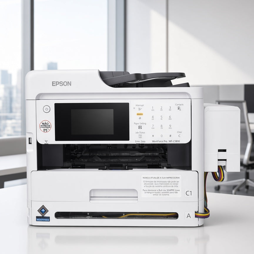 Multifuncional Epson WF C5810 com tanque de tinta 600ml em cada cor